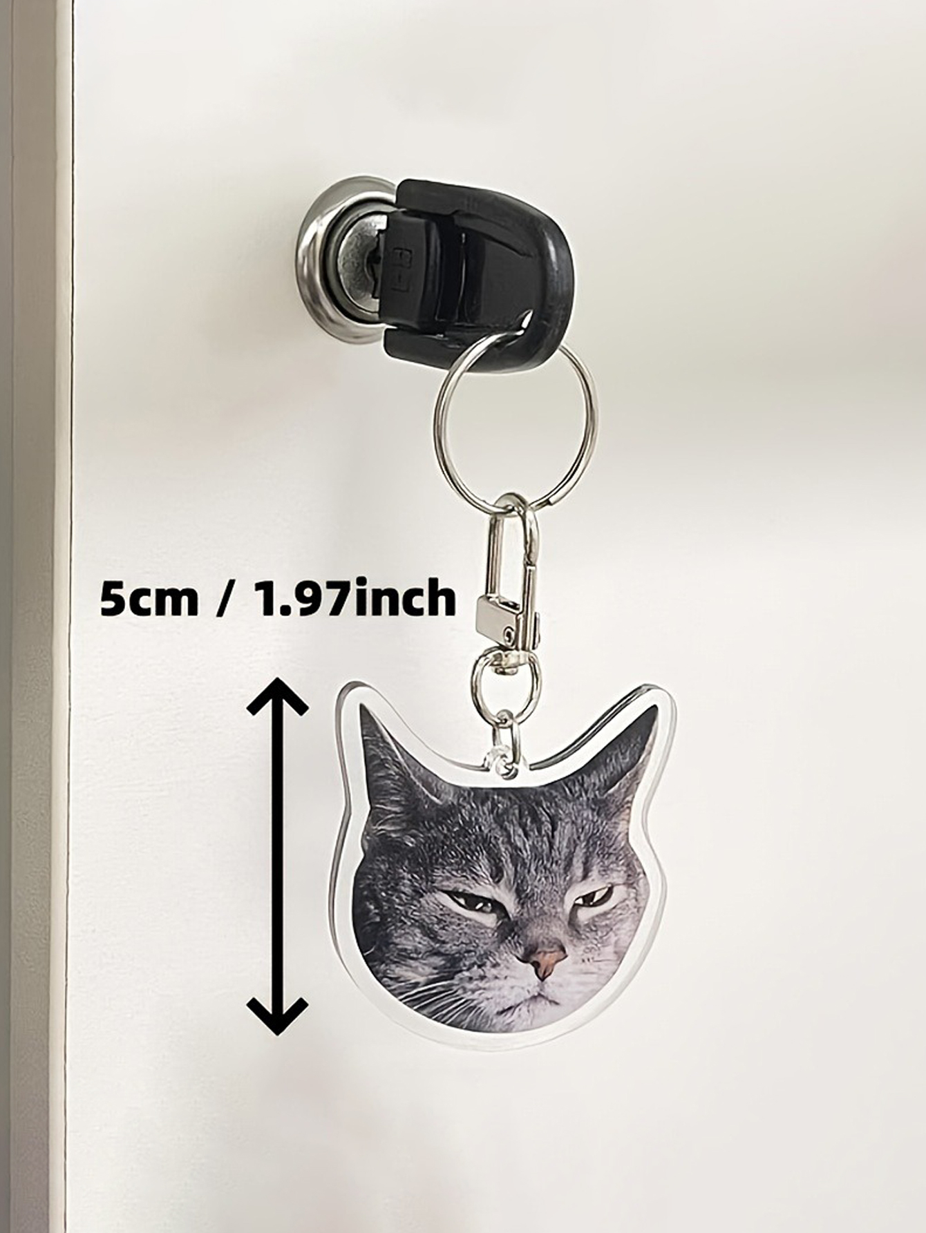 Custom Photo Keychain - Personalized Acrylic Keychain with Double-Sided Pet Portrait